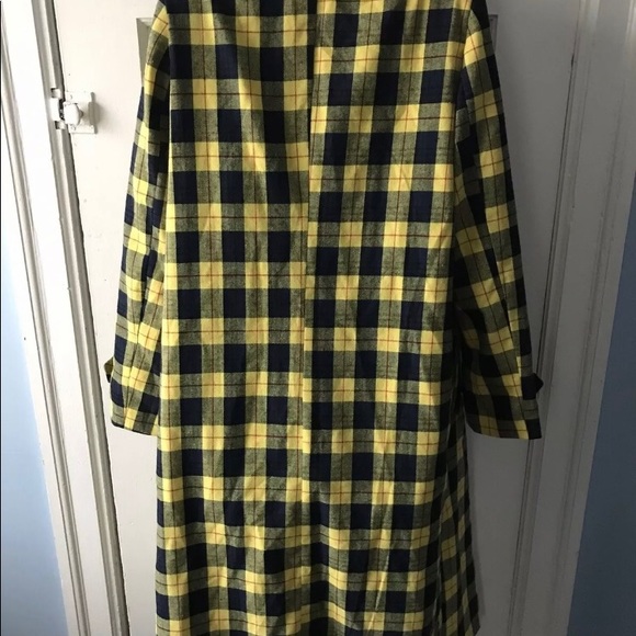 Nastygal Yellow Tartan Coat Size M BNWT. Condition is "New with tags" - Picture 2 of 4